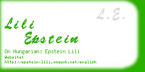 lili epstein business card